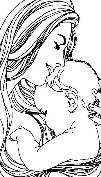 348x606 Mother Baby Images Clipart