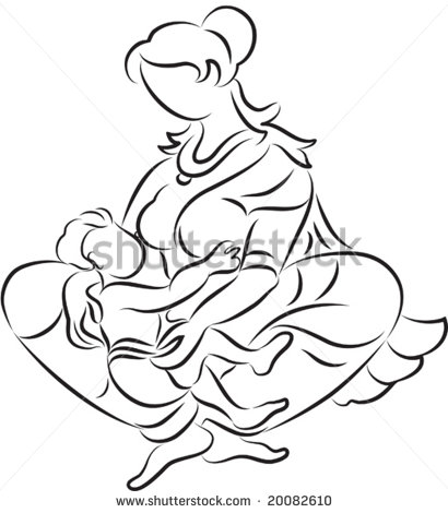 410x470 Indian Clipart Mother And Child