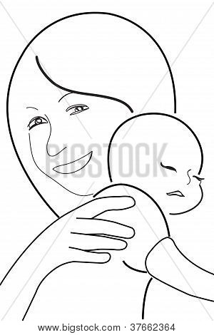 300x470 Mother Child, Vector Sketch Vector Amp Photo Bigstock