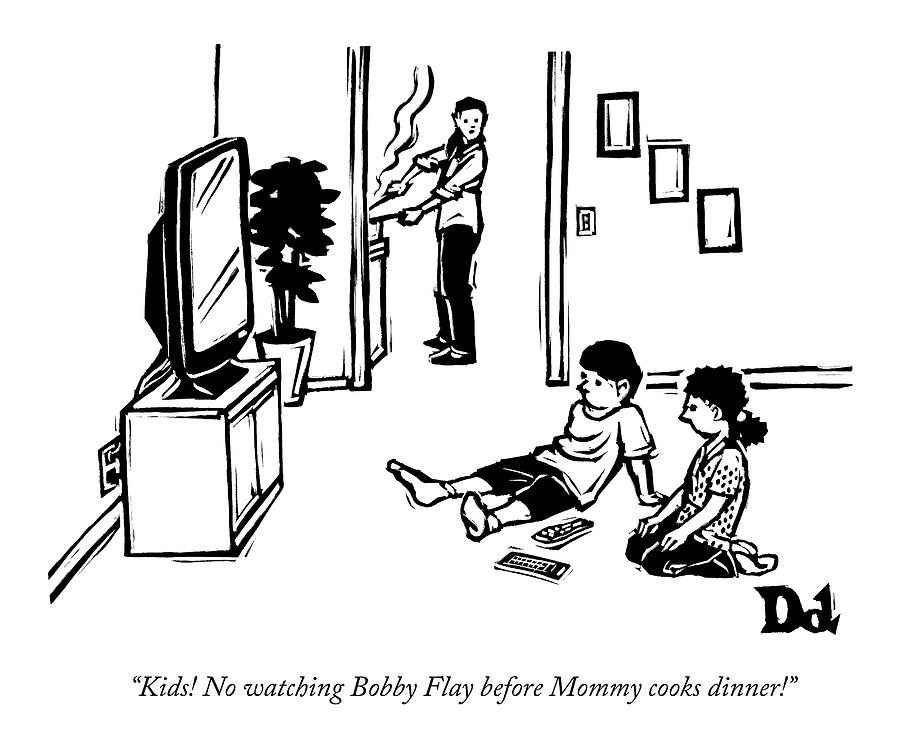 900x747 A Mother, Cooking In The Kitchen, Hollers Drawing By Drew Dernavich