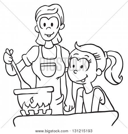 450x470 Black White Mother Daughter Vector Amp Photo Bigstock