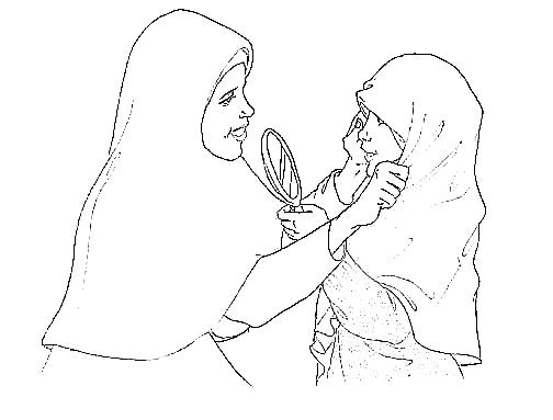 504x383 Mother And Daughter Coloring Pages
