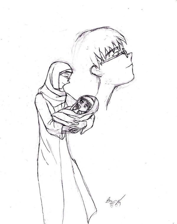 600x758 A Mother's Love Sketch By Steamrider86