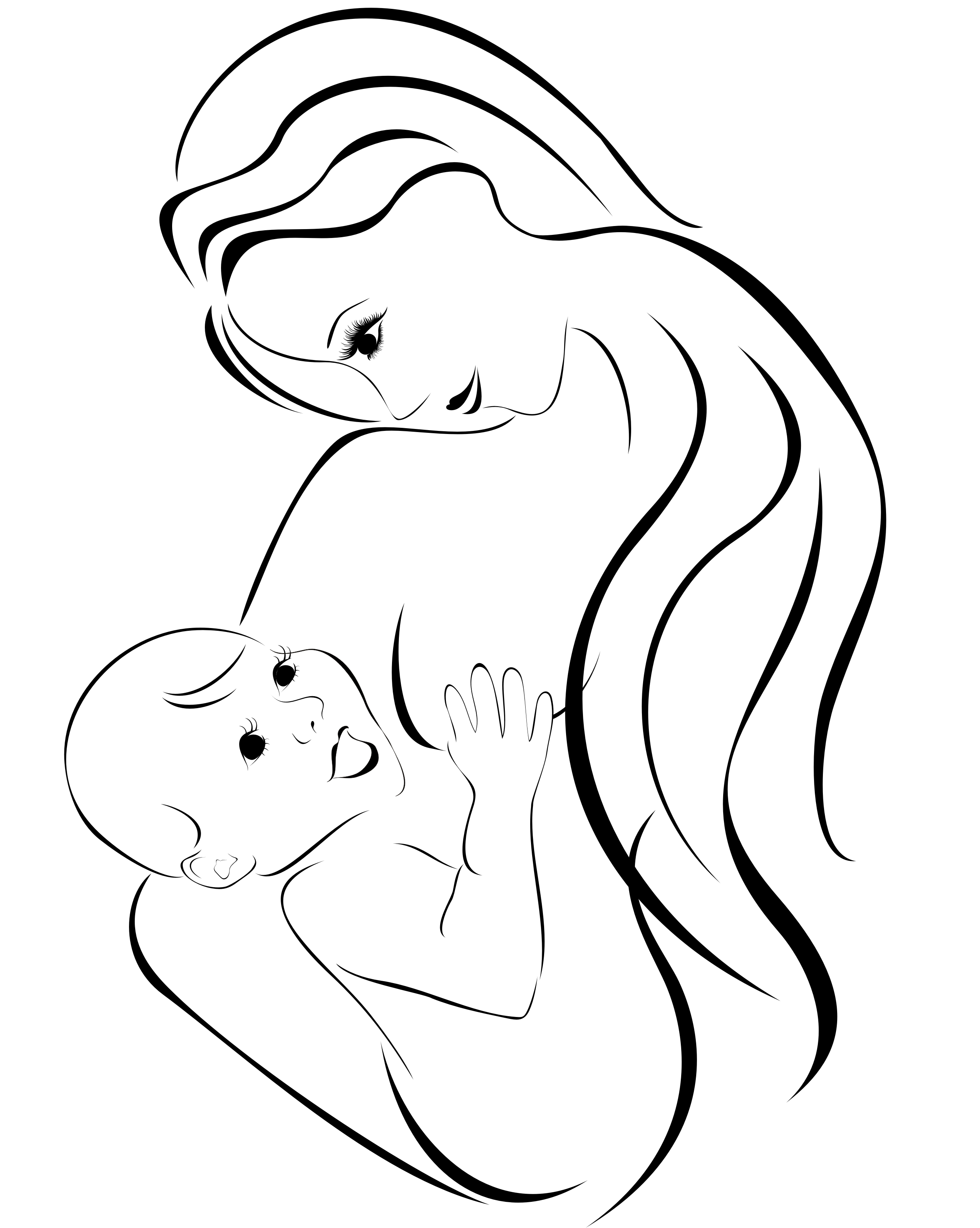 2545x3189 Mother And Baby Cartoon Collection