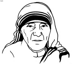 300x266 Mother Teresa Coloring Page Sketch Template Interest