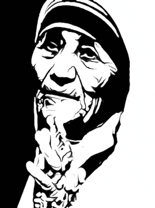 524x700 Portrait Of Mother Teresa By Rajuarya On Stars Portraits
