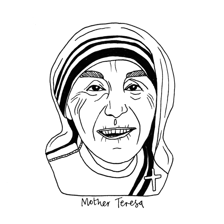 Mother Teresa Drawing at GetDrawings | Free download
