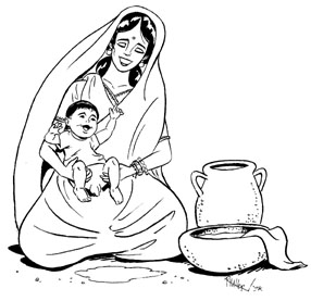 286x277 Indian Mother With Baby Drawing Free Clip Arts Sanyangfrp