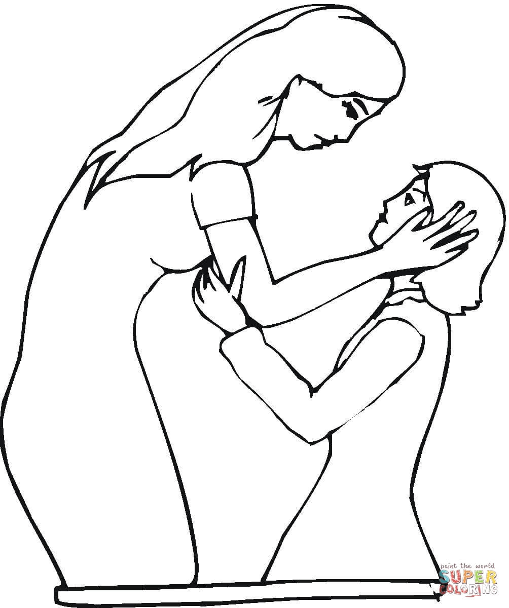 1004x1200 Mom And Baby Coloring Pages