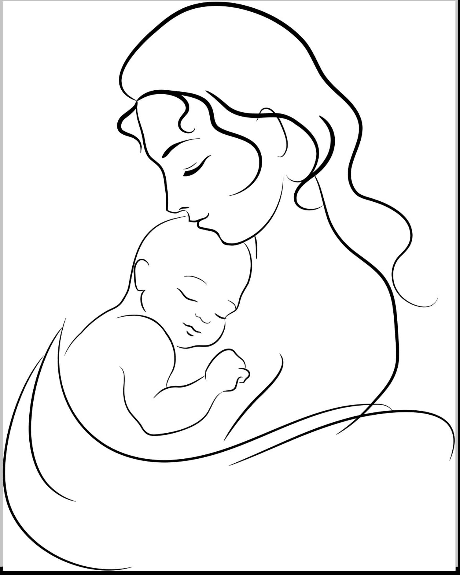 1755x2190 Mother And Child Drawing Collection