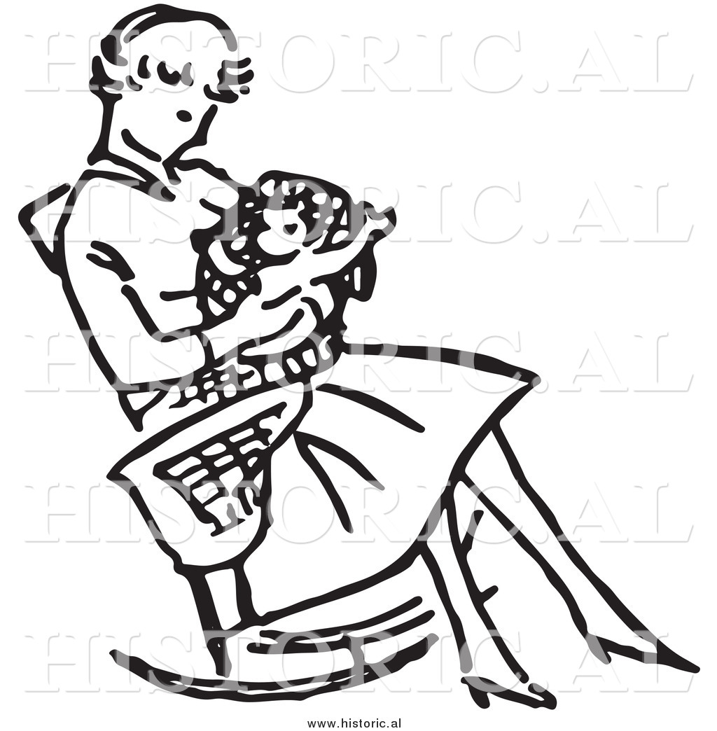 1024x1044 Mother Rocking Baby Clipart