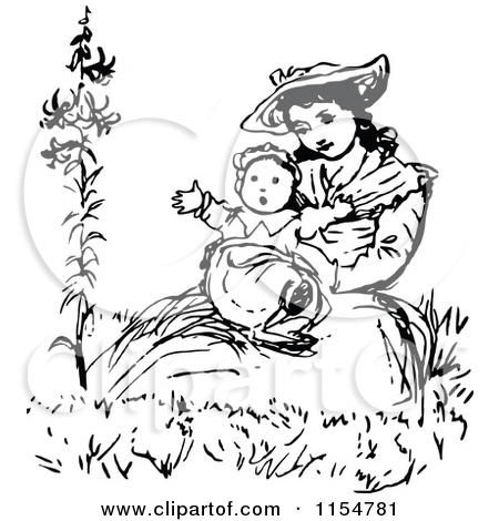 450x470 Mother Rushing With Baby Clipart