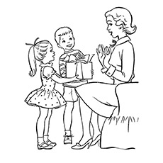 230x230 Child Presenting Flower To His Mother Children Giving Gift To Mom