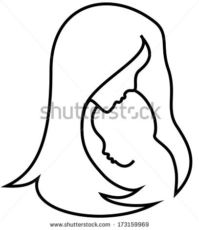 407x470 Stock Vector Mother Child A Mother Holding Her Young Baby