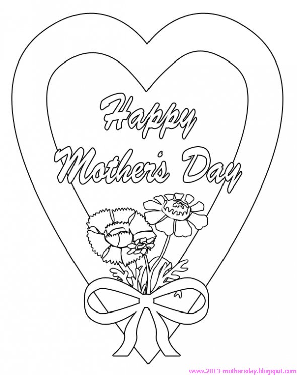 590x744 Happy Mothers Day Coloring Pages For Kids ~ Happy Mothers Day 2016