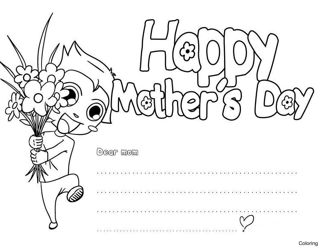 1063x823 Mothers Day Coloring Pages 59 Mother Card 4f Mother's Cards