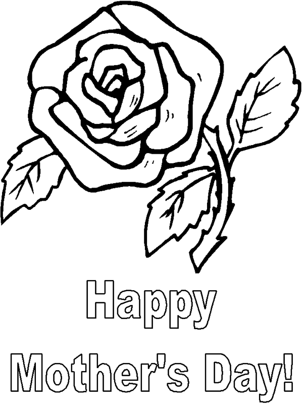 600x799 Mother's Day Flower Coloring Page Amp Coloring Book