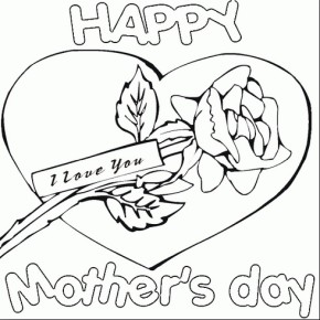 290x290 Mothers Day Best Mom Coloring Page, Happy Mother's Day, Happy