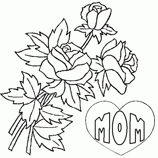 550x550 Drawing Mothers Day Roses And A Heart