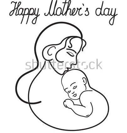 405x425 Mothers Day Drawing Mothers Day Drawing Stock Images Royalty Free