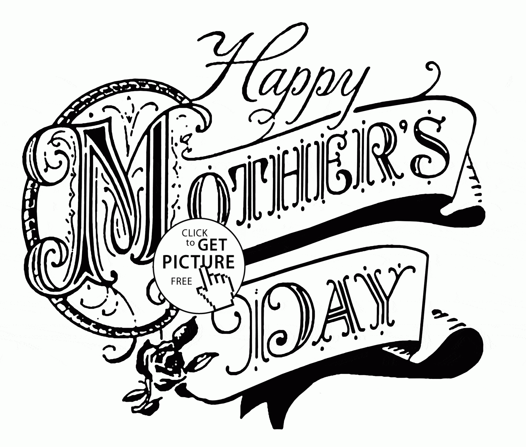 2080x1769 Beautiful Card For Mother's Day Coloring Page For Kids, Coloring
