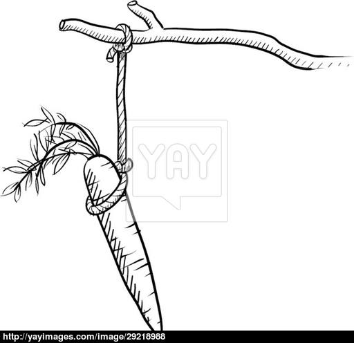 512x496 Motivational Carrot Vector Sketch Vector