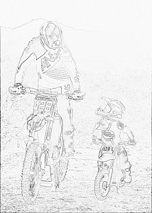 214x300 Motocross Drawings Fine Art America