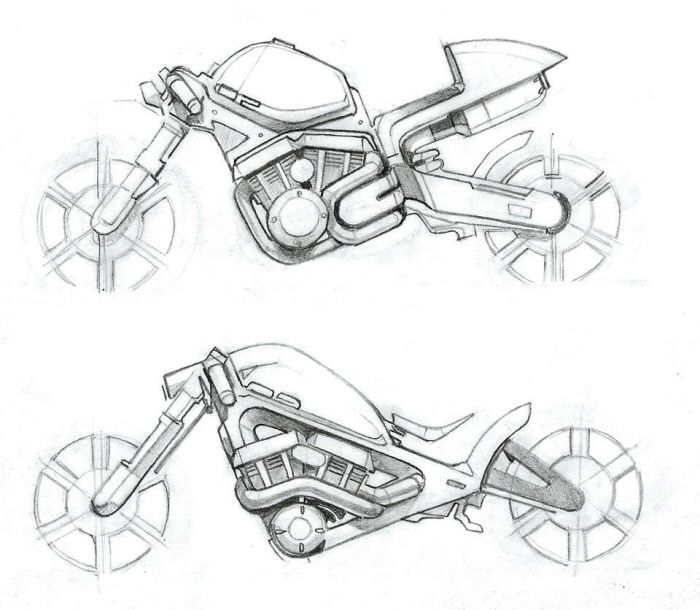 700x610 Drawn Bike