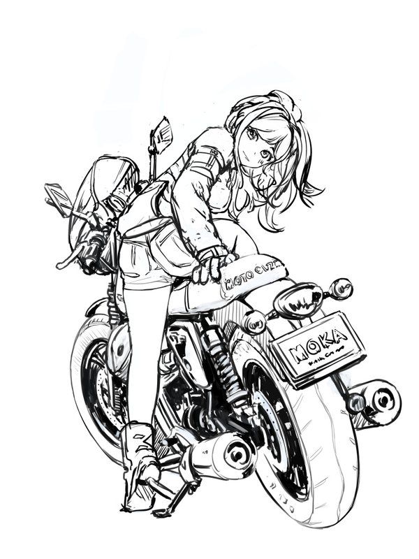 600x800 Drawn Vehicle Moto