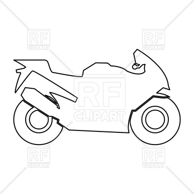 400x400 Motorcycle Outline Royalty Free Vector Clip Art Image