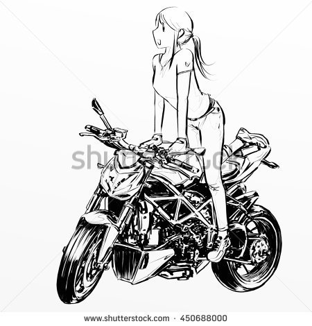 Motorcycle Cartoon Drawing at GetDrawings.com | Free for personal use