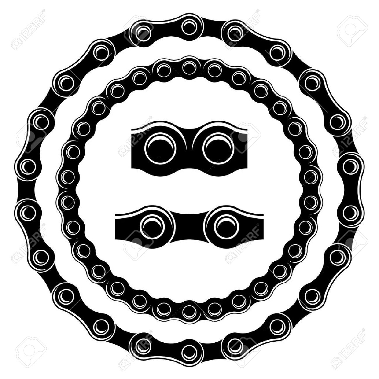 1300x1300 Bicycle Chain Seamless Silhouettes Royalty Free Cliparts, Vectors