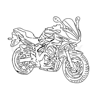320x320 Motorcycle Drawing Stock Photo Colourbox