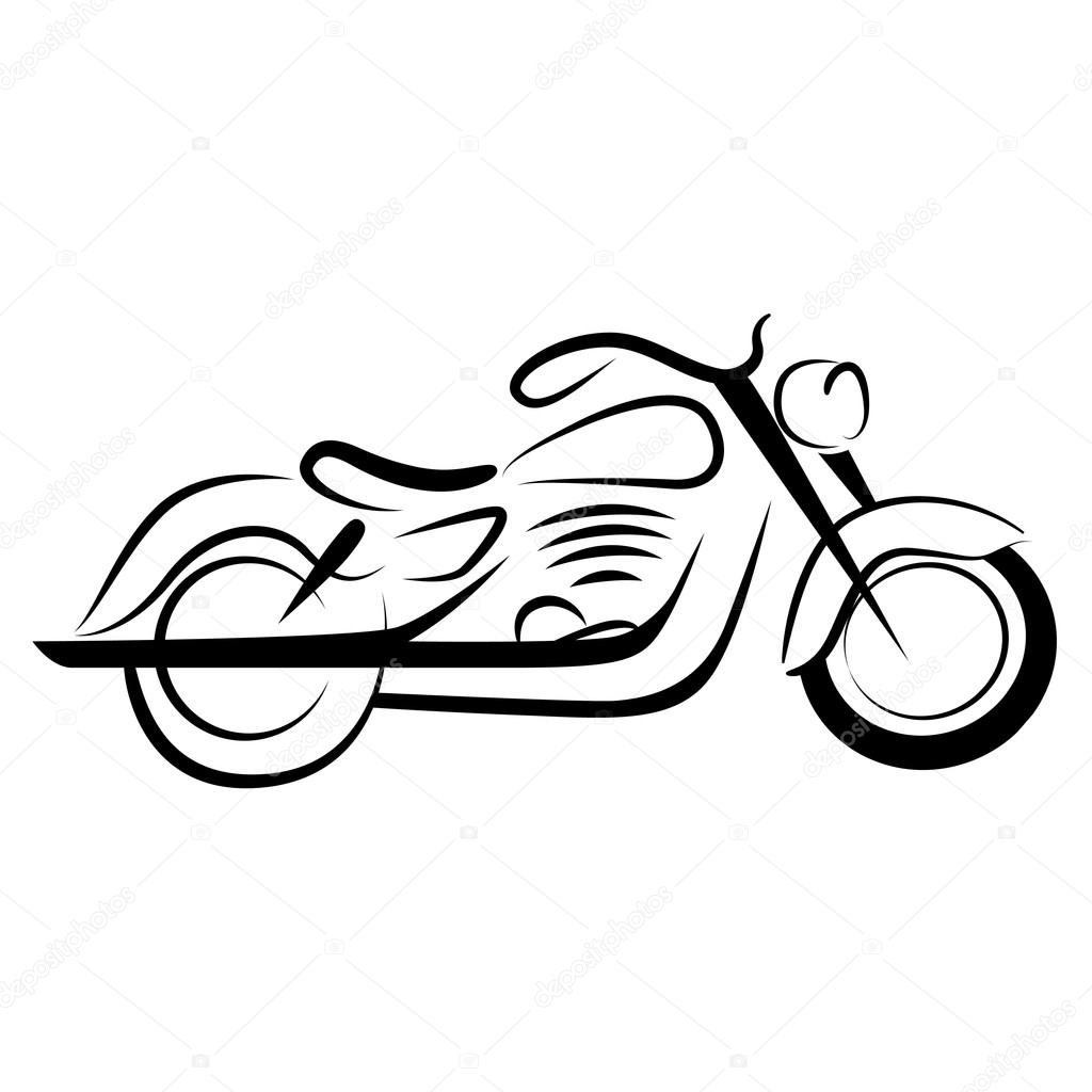1024x1024 Chopper Motorcycle Stock Vector Bogalo