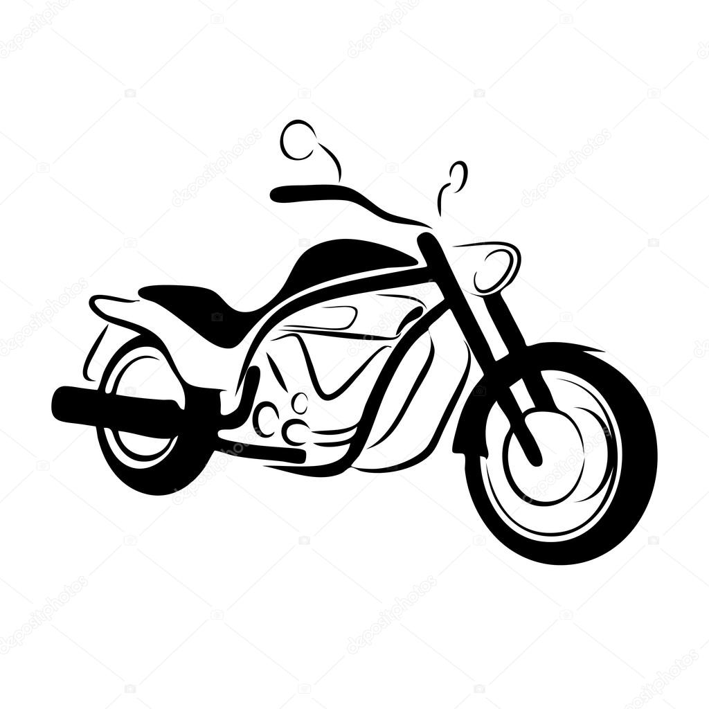 1024x1024 Chopper Motorcycle Stock Vector Bogalo