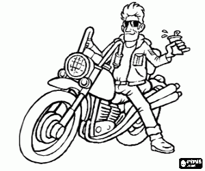 300x250 Motorcycles Coloring Pages Printable Games
