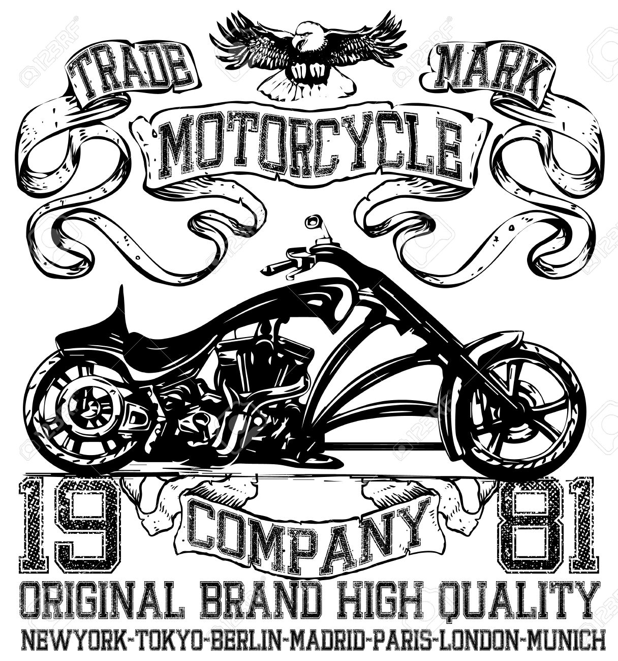 1216x1300 Motorcycle Label T Shirt Design With Illustration Of Custom