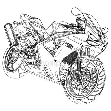 450x450 Motorcycle Sketch Stock Vectors, Royalty Free Motorcycle Sketch