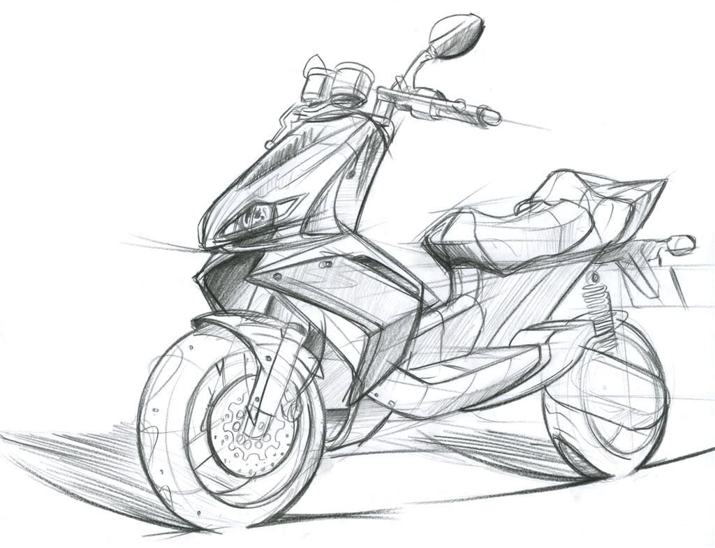 1024x785 Xenophya Scooter Sketch A Scooters, Sketches