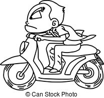 207x194 Man Riding Motorcycle. A Man Riding A Motorcycle Vector Flat