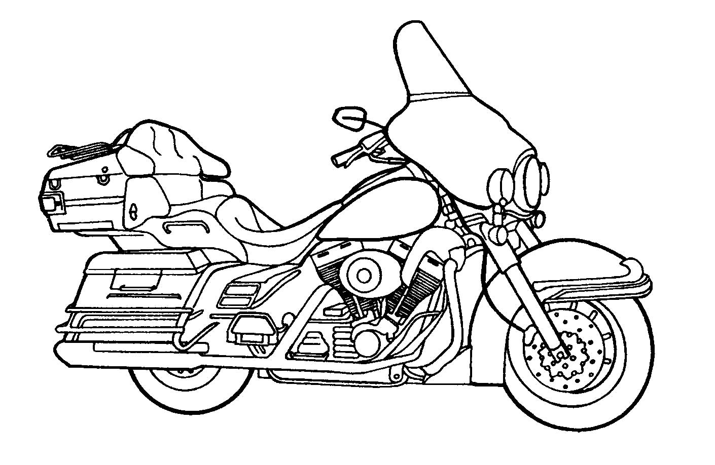 1410x918 Coloring Pages Motorcycle