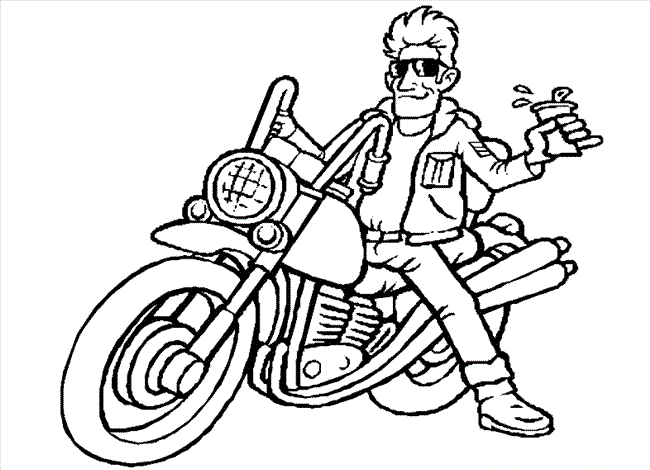 650x470 Printable Motorcycle Coloring Pages Coloring Page For Kids