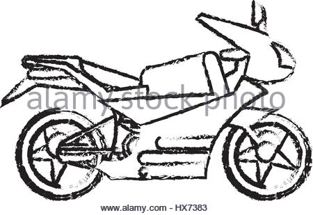 450x309 Motorcycle Sketch. Vector Stock Vector Art Amp Illustration, Vector
