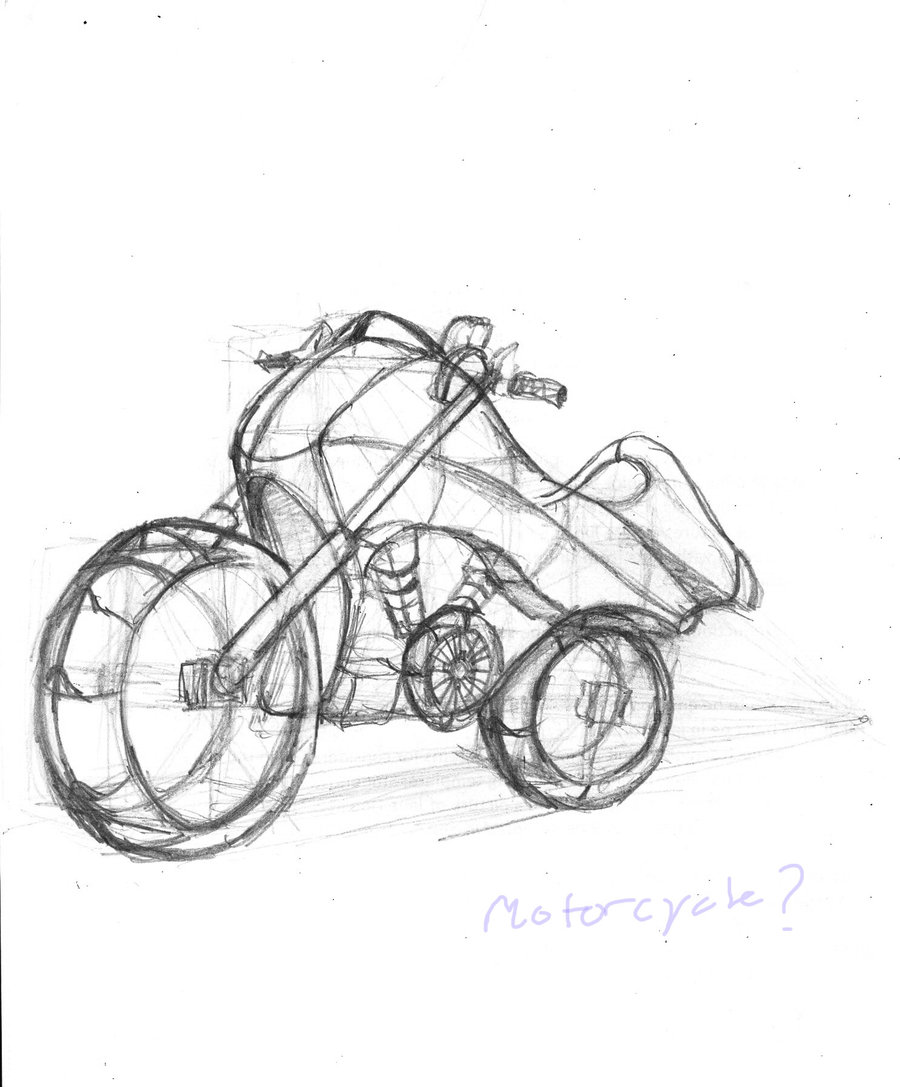 900x1087 Motorcycle Sketch Bycue5