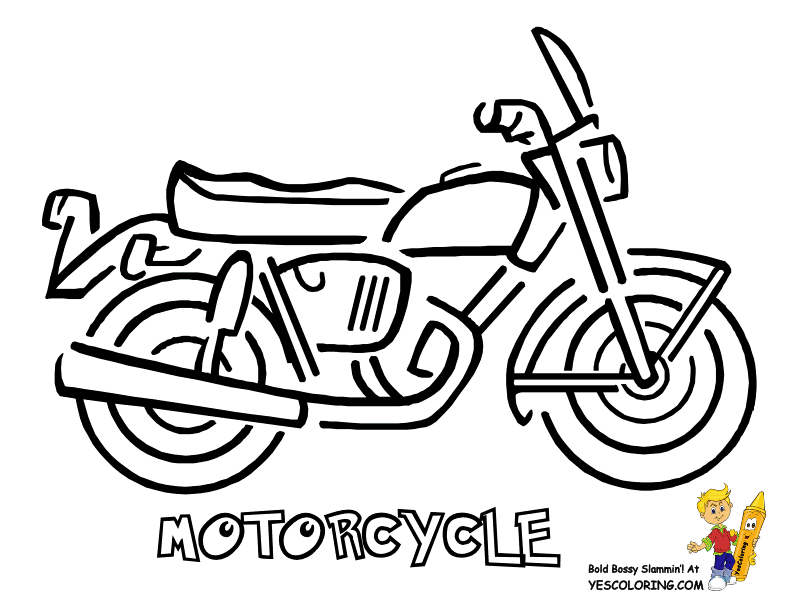 792x612 How To Draw A Cartoon Motorcycle