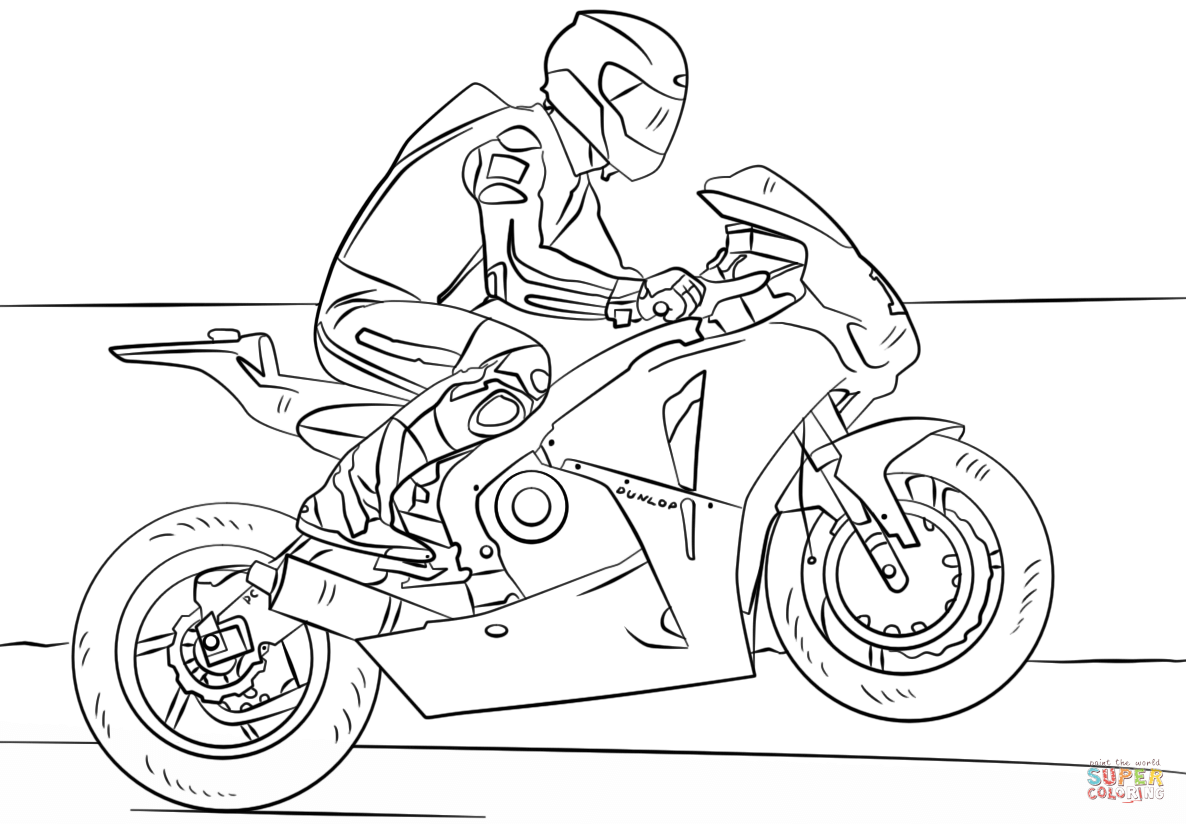 1186x824 Racing Motorcycle Coloring Page Free Printable Coloring Pages