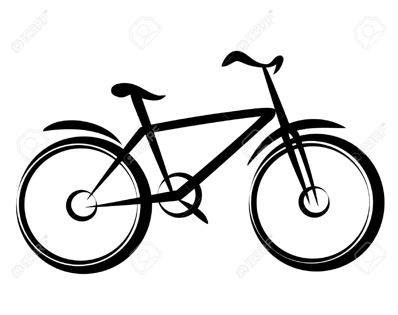 1300x1027 Simple Bicycle Drawing Riding Bike