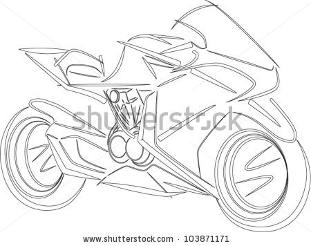 450x356 Drawn Bike Motorbike