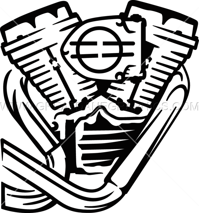 825x883 Motorcycle Engine Fire Production Ready Artwork For T Shirt Printing