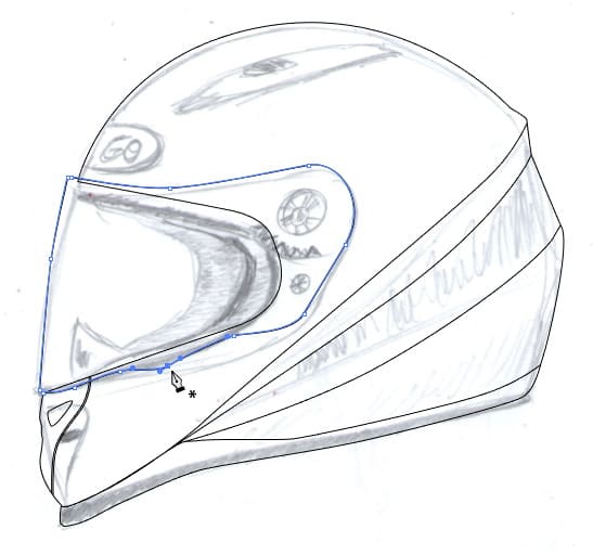 547x512 Draw Realistic Motorbike Helmet With Photoshop And Illustrator